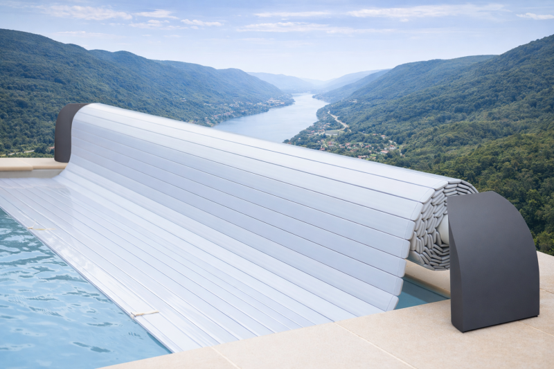 Rollabdeckung Contura elektrisch PVC Lamellen